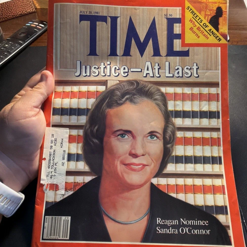 Time Magazine July 20, 1981- Sandra O'Connor Justice At Last M167!